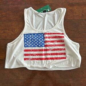 USA Flag Crop Top